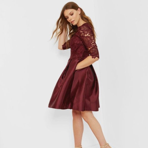 ted baker oxblood dress